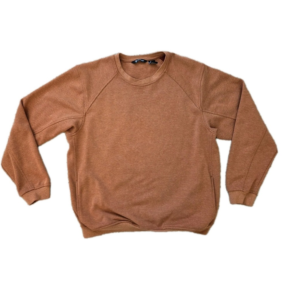 Men's Pro Tour Golf Sweatshirt Medium Pockets, Orange Textured